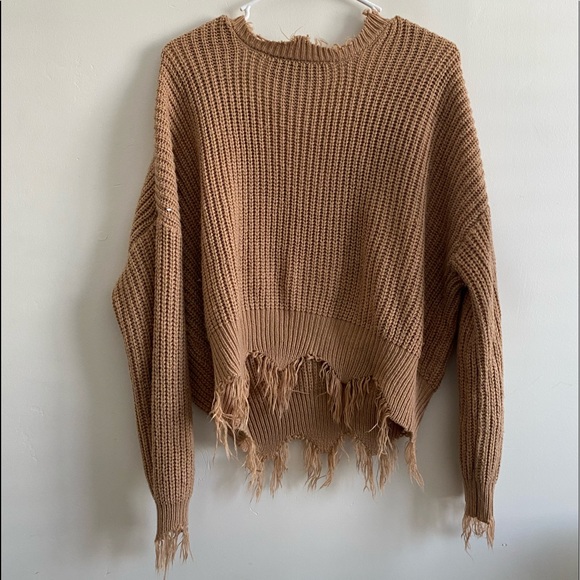 Brown Ripped Sweater - Picture 3 of 3